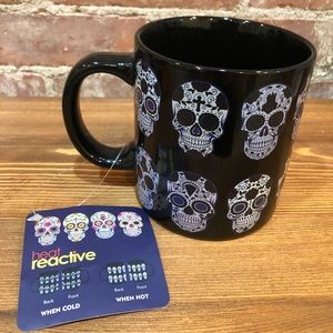 Sugar skulls heat reactive ceramic mug